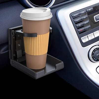 2 x bekerhouder voor in de auto, blikjeshouder, bekerhouder voor boot, auto, onderarm verstelbaar, dus voor beker, rolstoelwagen, universele opvouwbare drankhouders