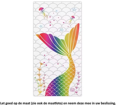 25 Uitdeelzakjes Zeemeermin 12.5 x 27.5 cm - Mermaid - Schubben - Vissenstaart - Diepzee - Kleurrijk - Cellofaan Plastic Traktatie Kado Zakjes - Snoepzakjes - Koekzakjes - Koekje - Cookie Bags