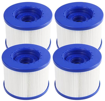 Dailygoods- Zwembadfilters Dubbelpak - Vervangingsfilters - Compatibel met Clever Spa/Aquaparx - PET/Vliesmateriaal - Buitendiameter 104 mm - Hoogte 82 mm - Filtercartridge