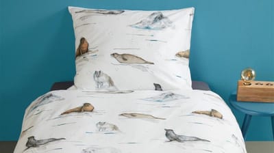 Beddinghouse Kids Polar Animals Dekbedovertrek - Eenpersoons - 140x200/220 cm - Grijs