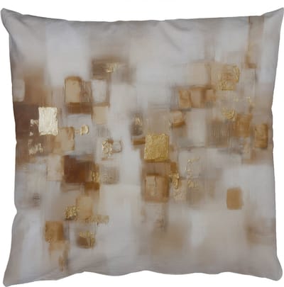 Sierkussens - Kussentjes Woonkamer - 50x50 cm - Abstracte vierkanten - Aardetonen - Mistig