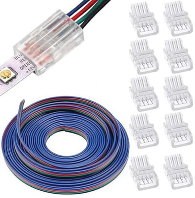 5m 4-pins LED Strip Verlengkabel met Connectoren - 12V-24V - Voor SMD 3528, 2835, 5050, 5630