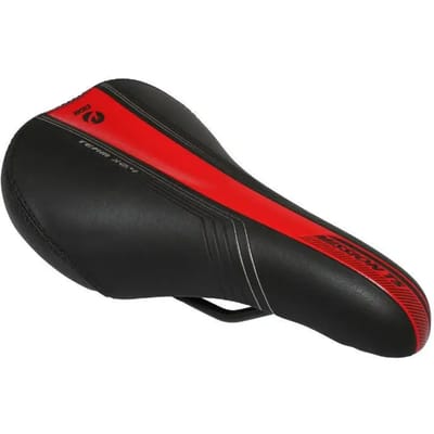 Zadeldeco rood-zilver zwart stalen rail kind DDK Mission