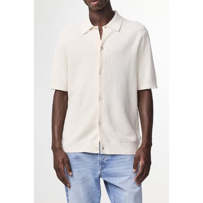 NN.07 Nolan Polo Cardigan 6695 Knit Ecru Size: S | Cardigans Outlet | Heren | Ecru