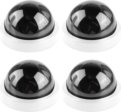 Dummy Camera Set - Nep Camera Beveiligingscamera - Beveiliging Verhoging - Knipperende LED - 4 stuks - Wit