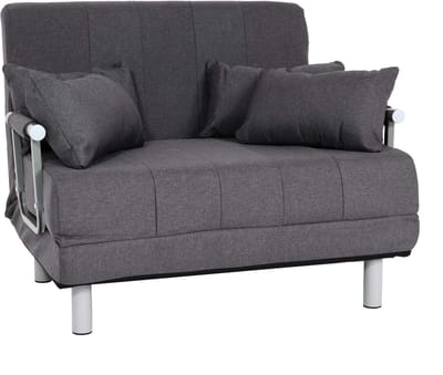 MCW-K29, inklapbare fauteuil slaapbank logeerbed, ligvlak 186x97cm stof (270g/m²) ~ donkergrijs