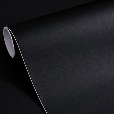 Zwarte granieten zelfklevende rol per meter - Zelfklevende bekleding voor keuken, meubels en badkamer - 60 cm x 1 m
