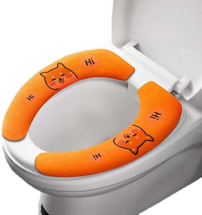 Nivard Wc Bril Hoes - Toiletbril Cover - Toiletbril - Wc Deksel - Wasbaar - Verwarmde Wc Bril - (Niet Elektrisch) - Zacht - Oranje - Vos