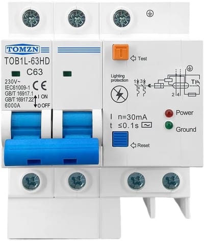 Magnetische Schakelaar - Hoofdverschil Schakelaar - Elektrisch Beveiligen - Overstroombeveiliging - 50 Ampere - Grijs