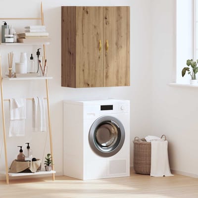 vidaXL - Wandkast - Artisan - Eiken - 69,5 - x - 34 - x - 90 - cm - Bewerkt - hout