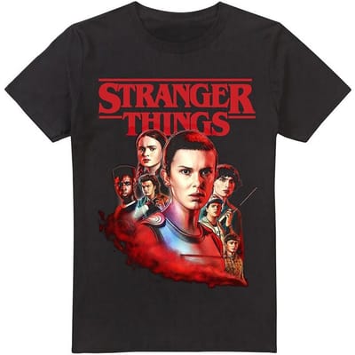 Stranger Things T-shirt - Hawkins Heroes Poster - M tot XXL - voor Mannen - zwart