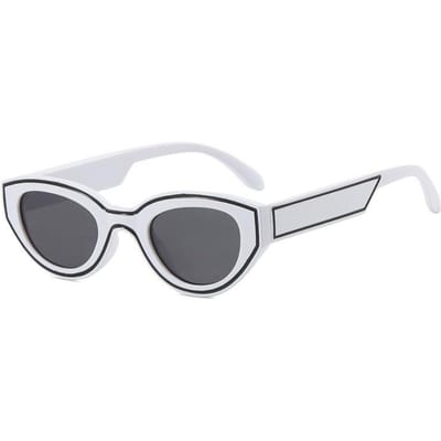 Vintage Punk Zonnebril Dames Plastic Kattenoog Montuur Designer Mode Retro Bril Vrouwelijk UV400 Bescherming only 1pcs sunglasses