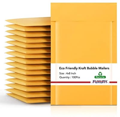 Luchtkussen Verzendtassen Kraftpapier - 100 Stuks - Sterke Gevoerde Enveloppen voor Kleine Bedrijven