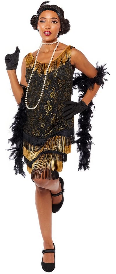 Amscan Charleston Lace Flapper - Jaren 20 Gatsby dames kostuum maat S