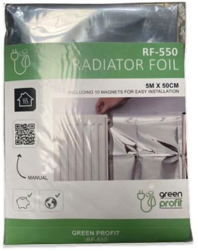 GreenProfit - Radiatorfolie 0,5 x 5m - 10 magneten
