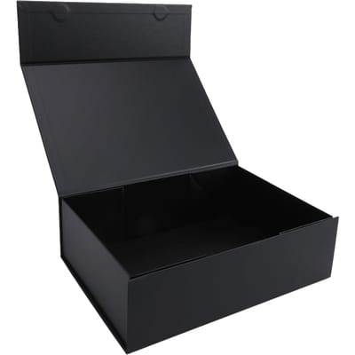 Cadeaubox met Magneetsluiting Opvouwbaar Flip Open Grote Valentijnsdoos voor Sieraden Parfum Zwart zwart