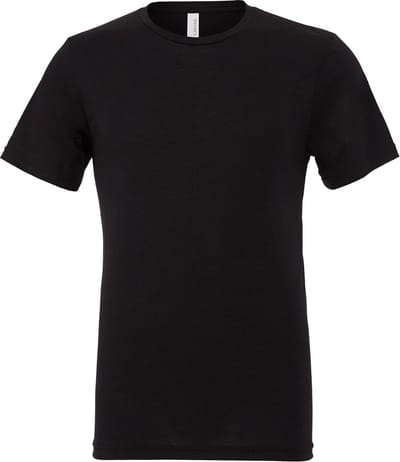 Bella+Canvas Unisex Triblend Crew Neck T-Shirt CV3413 - Solid Black Triblend - XS