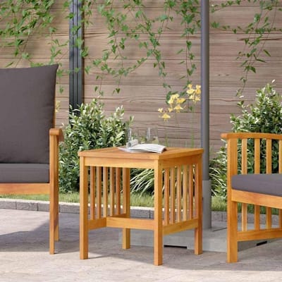 Houten bijzettafel - Tuinstafel Terrastafel - Buiten Zetten - Massief acaciahout - 10 x 10 x 10 mm - Natuurlijk bruin