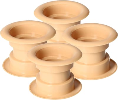 Luchtroosters Kunststof - Ventilatieroosters - Luchtcirculatie Badkamer - Set van Vier - 4 x 3.7 x 5.5 cm - Esdoorn