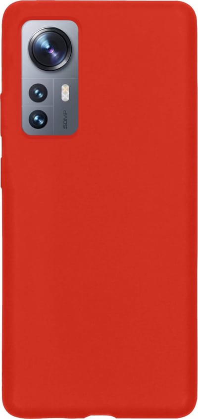 Hoes - Geschikt voor Xiaomi 12X - Sterk & Shockproof - Hoesje Cover - Siliconen Case - Rood