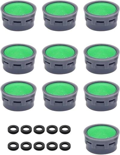 Set van 10 Tapfilters met 10 Dichtingen - Ideaal voor Badkamer en Keuken, Vervangingsonderdelen voor Kranen en Waterbesparing