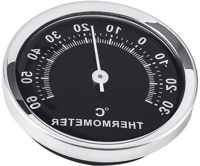 Digitale Hygrometer - Temperatuurmeter - Binnenklimaat Meten - Wandmontage Ontwerp - 5.8 cm - Zwart