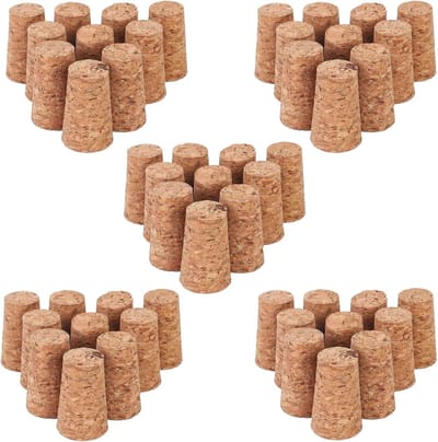 50 Stuks Natuurlijke Kurken voor Wijn en Bierflessen - Ideaal voor Ambachtelijke Projecten en Herstel van Kurken (22 x 17 x 35 mm)