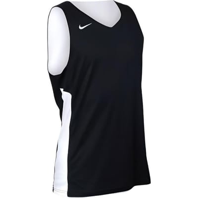 Débardeur de basketball réversible en molleton français imprimé logo Nike pour homme Tops Noir Blanc 867766-012 XXXL white