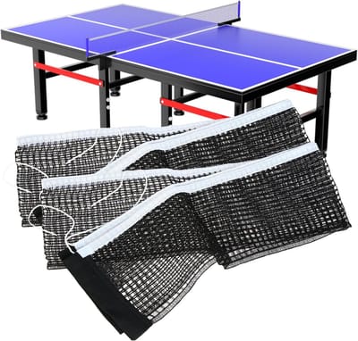 Tafeltennisnet Set - Ping Pong Net - Elke Tafel Geschikt - Uittrekbaar Universeel - 2 Stuks - Zwart