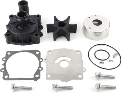 ECTEATOY® Waterpomp Impeller Reparatieset voor V6 Buitenboordmotoren 150-300 PK - OE 61A-W0078-00 - RVS & Rubber - Geschikte Yamaha waterpompwaaierset