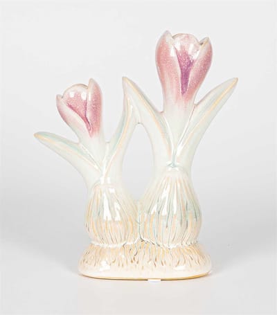 HomeBound by KY | Aardewerk tulpenvaas roze | tulpenvaas | 18,5x7x21,5cm