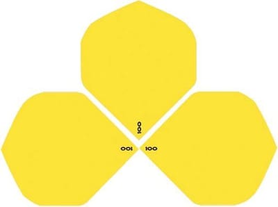 ABC Darts - Dart Flights Strong100 Geel - 8 sets (24 stuk)