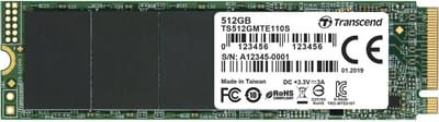 Transcend 110S TS512GMTE110S NVMe/PCIe M.2 SSD 2280 harde schijf 512 GB M.2 NVMe PCIe 3.0 x4