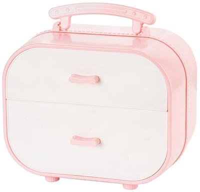 Allecto - Opbergdoos Bureau - Schrijfwaren en Accessoires - Roze - Stof en Huidverzorging - Handig voor Organisatie - Compact en Stijlvol