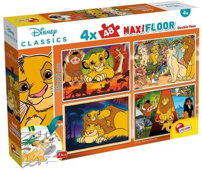 Puzzle MaxiFloor - Le Roi Lion - LISCIANIGIOCHI - 4 x 48 pieces - Des 4 ans