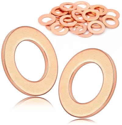 Set van 20 koperen afdichtringen M6 x 10 mm - Wasmachine accessoires voor brandstof en andere toepassingen
