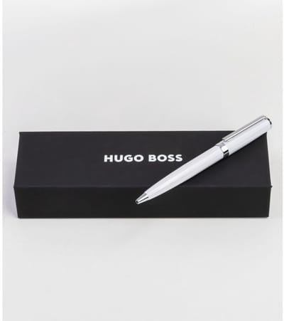 Hugo Boss - HSN2544G - Balpen - wit/zilver - Gear Icon