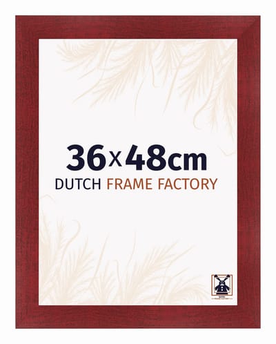 Fotolijst 36x48 cm - MDF - Wijnrood Geveegd - Praag