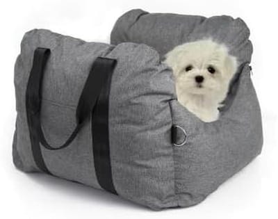 Huisdierbed Reistas - Hondentransportbox - Veilig Vervoer - 3-in-1 Ontwerp - 60x50x38cm - Grijs