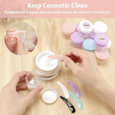 24 stuks reis cosmetische potten met deksels voor vrouwen - opslag van oogschaduw, nagels, poeder, lotion en crèmes