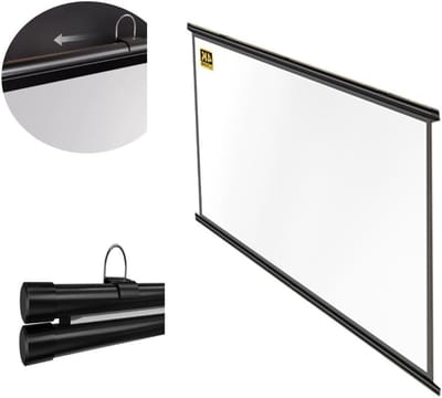 Projectorscherm - Filmscherm - Home Cinema - Handmatig Pull Down - 72 inch - Wit