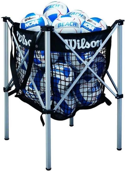 Opvouwbare Strandvolleybal Trolley voor 24 Ballen Aluminium Frame