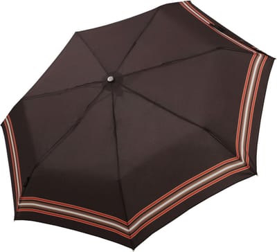 bugatti Paraplu Take it Duo Umbrella Stripe Coconut Bruine Veelkleurig