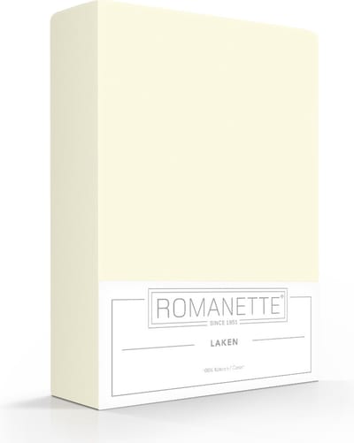 Romanette Laken Katoen Ivoor - 200 x 250 cm - [Ivoor]
