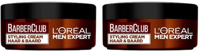 L’Oréal Paris Men Expert BarberClub Beard & Hair Styling Cream - 2 x 75 ml