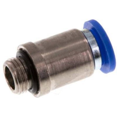 8mm x G1/8'' Messing/PA 66 Insteekfitting buitendraad Binnenzeskant NBR [5 Stuks]