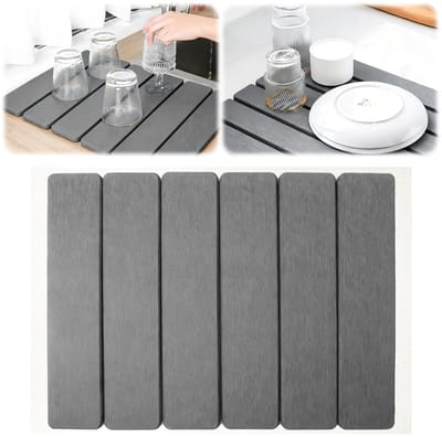 Unyqoos® Waterabsorberende en snel drogende keukenmat van 40x30 cm voor dagelijks gebruik