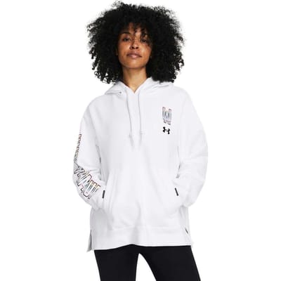 Under Armour Unisex Adult Pride Graphic Print Relaxed Fit Hoodie (Wit)
