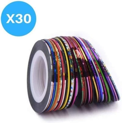 KELERINO. Nail Art Striping tape 30 verschillende rolletjes