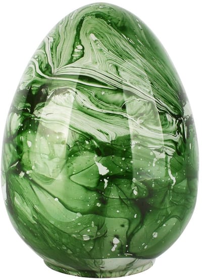 Dekoratief | Deco ei 'Green Welsh', glas, 15x15x20cm | A258364